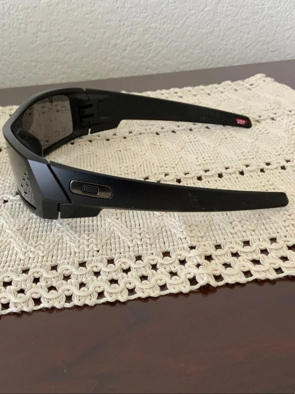 Oakley Matte Black Polarized Wrap Sunglasses